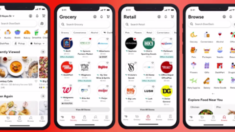 DoorDash app shopping experience.